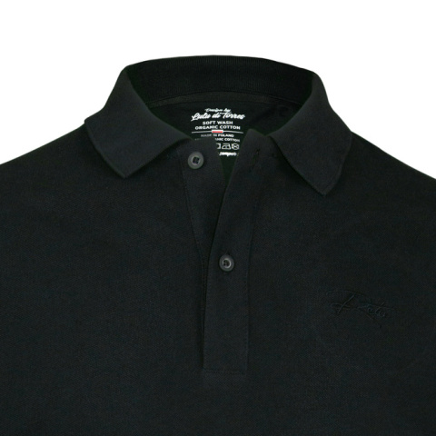 Koszulka z kołnierzykiem klasyczne POLO z haftem Reto czarna XL bawełna 100% Koszulka z kołnierzykiem klasyczne POLO z haftem Reto czarna XL bawełna 100%