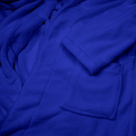Szlafrok niebieski coral fleece ciepły XXL unisex Szlafrok niebieski coral fleece ciepły XXL unisex