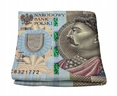 RĘCZNIK z mikrofibry 70x140 cm 500 zł banknot kasa