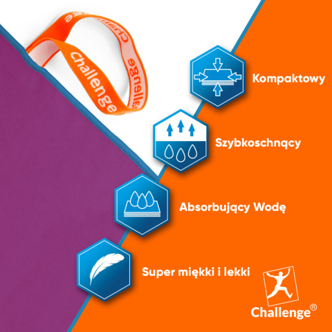 RĘCZNIK Z MIKROFIBRY 90x180 - fioletowy RĘCZNIK Z MIKROFIBRY 90x180 - fioletowy