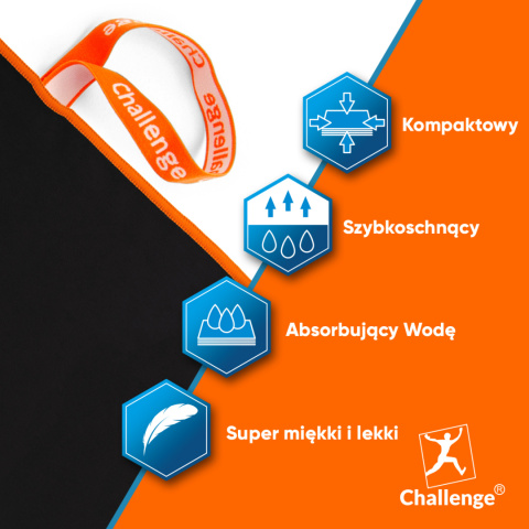 RĘCZNIK Z MIKROFIBRY 50x100 - czarny RĘCZNIK Z MIKROFIBRY 50x100 - czarny