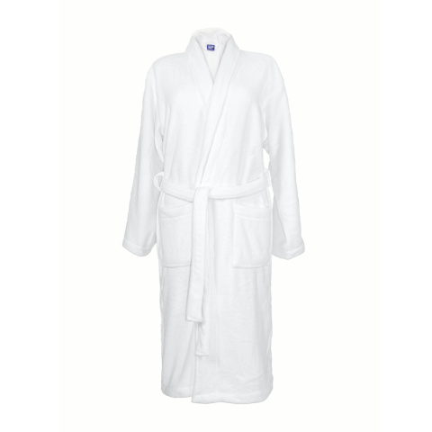 Szlafrok biały polarowy ciepły XL/XXL unisex Szlafrok biały polarowy ciepły XL/XXL unisex