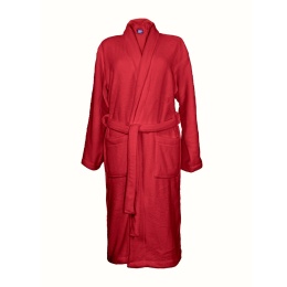 Szlafrok czerwony coral fleece ciepły M unisex