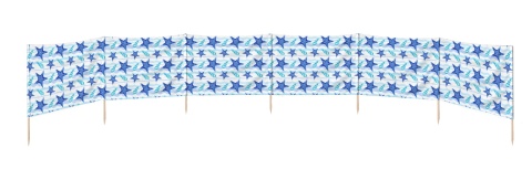 Parawan plażowy 6M (68x88 cm) Niebieskie rozgwiazdy