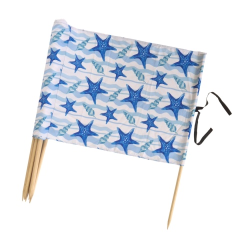 Parawan plażowy 6M (68x88 cm) Niebieskie rozgwiazdy