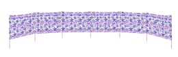 Parawan plażowy 6M (68x88 cm) Fioletowe muszle
